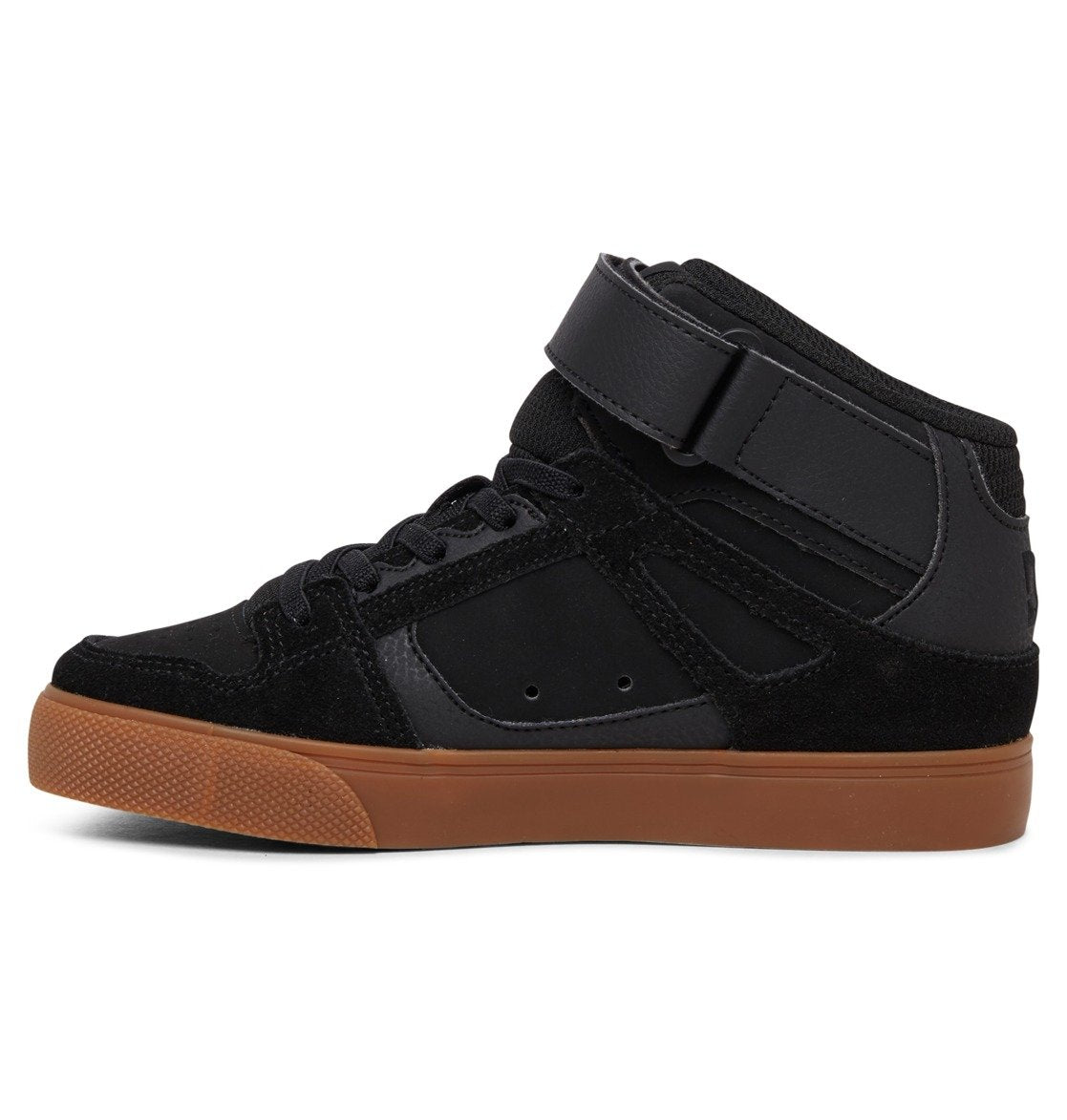 Kids' Pure High Elastic Lace High-Top Shoes - Black/Gum | DC Shoes