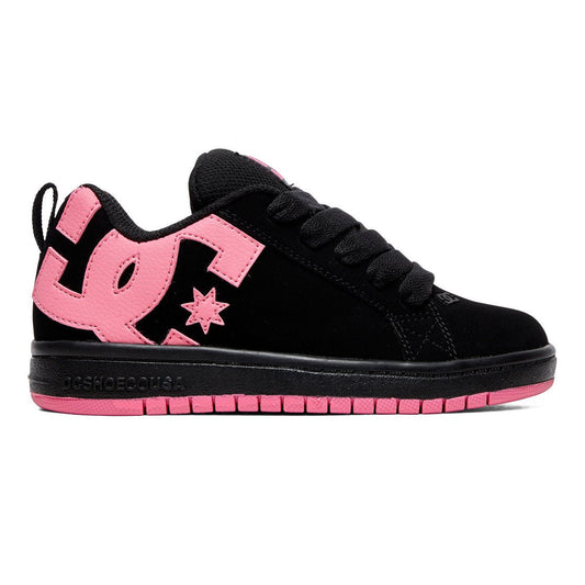 Kids' Court Graffik Shoes - Black/Pink | DC Shoes