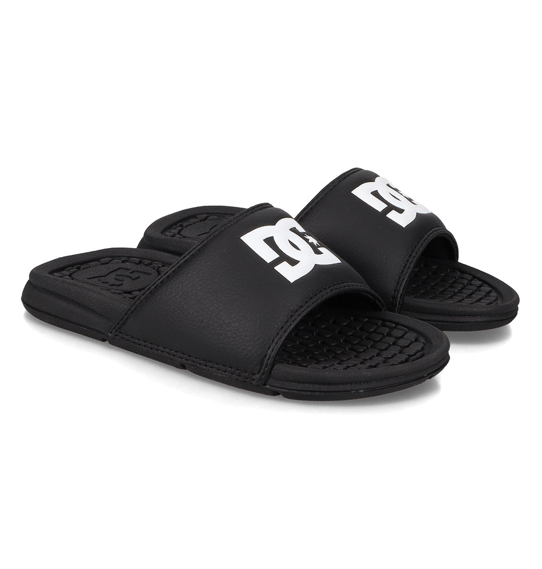 Kids' Bolsa Slides - Black/White | DC Shoes
