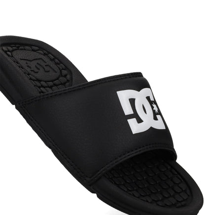 Kids' Bolsa Slides - Black/White | DC Shoes
