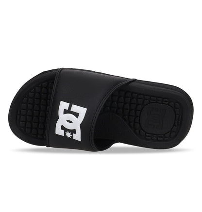 Kids' Bolsa Slides - Black/White | DC Shoes