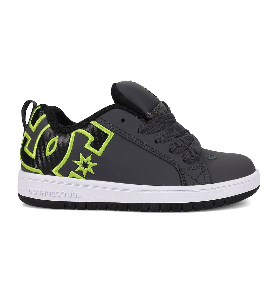 Kids' Court Graffik Shoes - Grey/Black/Green | DC Shoes