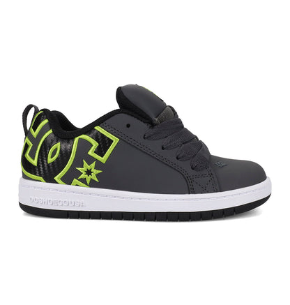 Kids' Court Graffik Shoes - Grey/Black/Green | DC Shoes