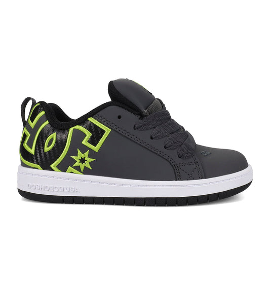 Kids' Court Graffik Shoes - Grey/Black/Green | DC Shoes