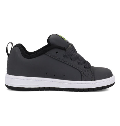 Kids' Court Graffik Shoes - Grey/Black/Green | DC Shoes