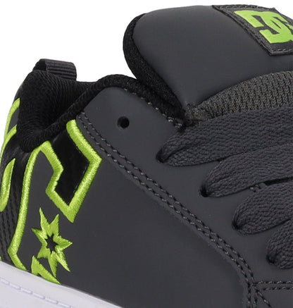 Kids' Court Graffik Shoes - Grey/Black/Green | DC Shoes