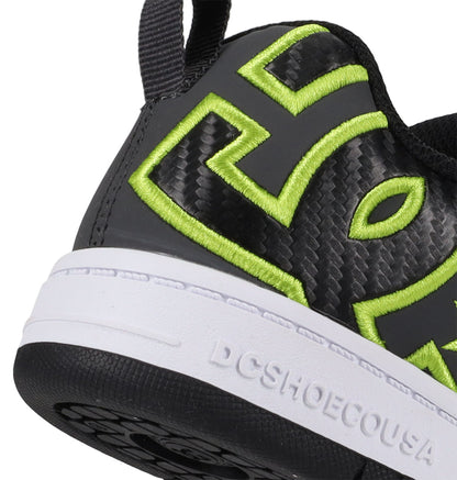 Kids' Court Graffik Shoes - Grey/Black/Green | DC Shoes