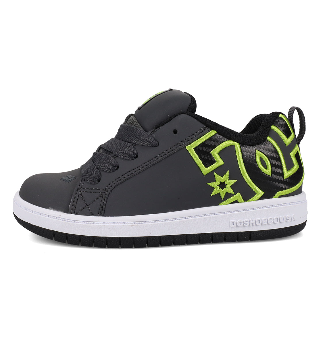 Kids' Court Graffik Shoes - Grey/Black/Green | DC Shoes