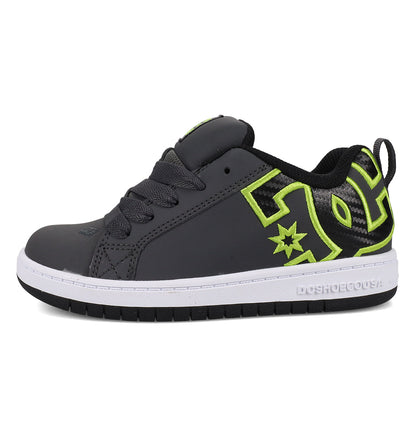 Kids' Court Graffik Shoes - Grey/Black/Green | DC Shoes