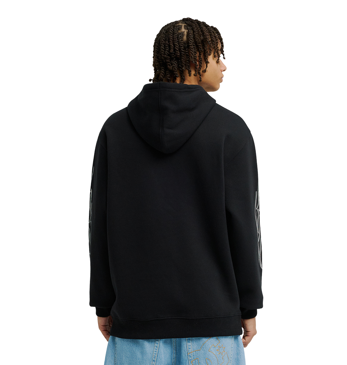 Men's Side Flame Hoodie - Black | DC Shoes