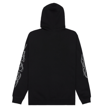Men's Side Flame Hoodie - Black | DC Shoes