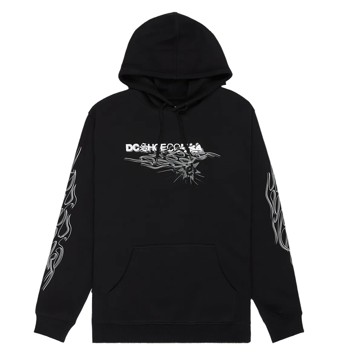 Men's Side Flame Hoodie - Black | DC Shoes