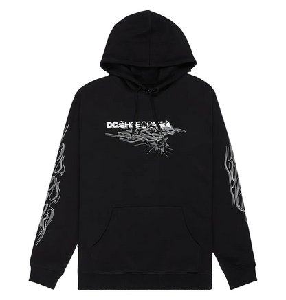 Men's Side Flame Hoodie - Black | DC Shoes