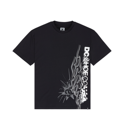 Men's DC Side Flame Tee - Black | DC Shoes