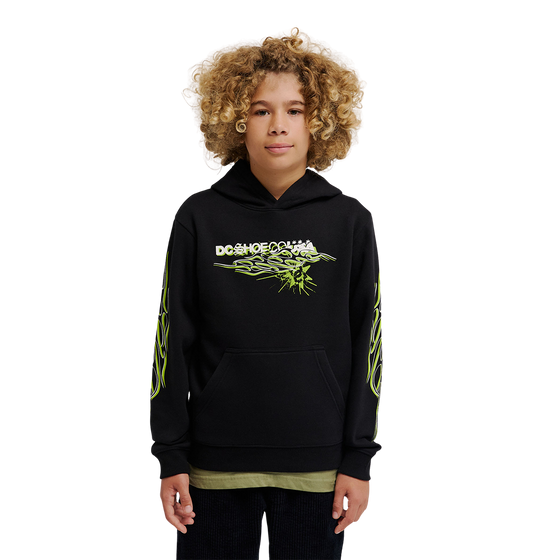 Kids' Side Flame Hoodie - Black | DC Shoes
