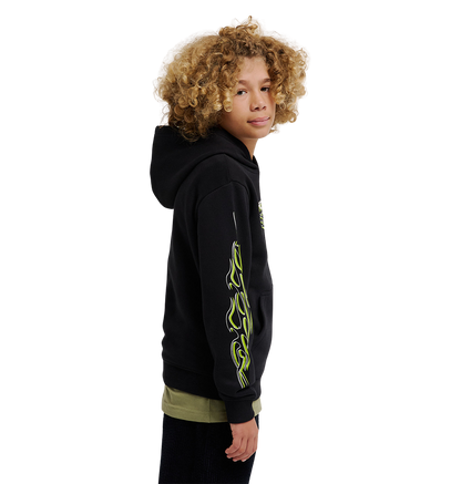 Kids' Side Flame Hoodie - Black | DC Shoes