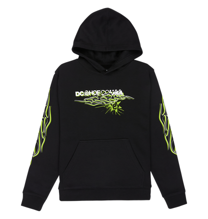 Kids' Side Flame Hoodie - Black | DC Shoes