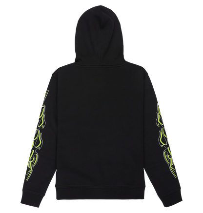Kids' Side Flame Hoodie - Black | DC Shoes