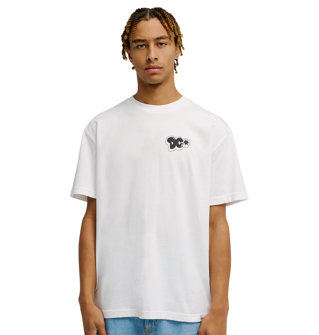 Men's DC Side Flame Tee - White | DC Shoes