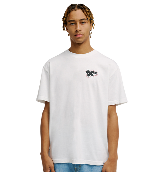 Men's DC Side Flame Tee - White | DC Shoes