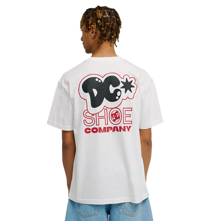 Men's DC Side Flame Tee - White | DC Shoes