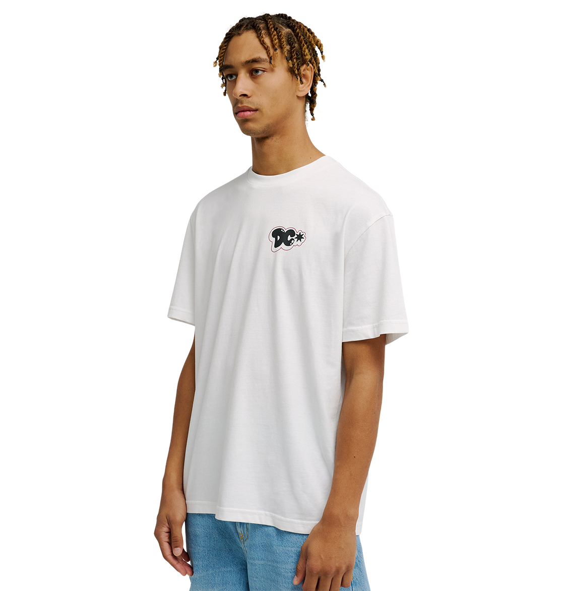 Men's DC Side Flame Tee - White | DC Shoes