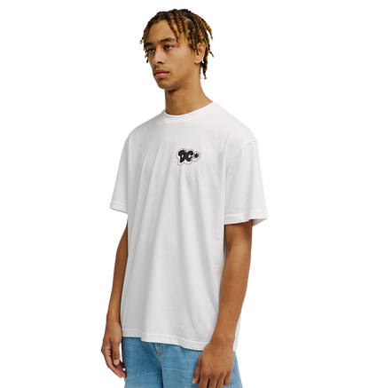 Men's DC Side Flame Tee - White | DC Shoes