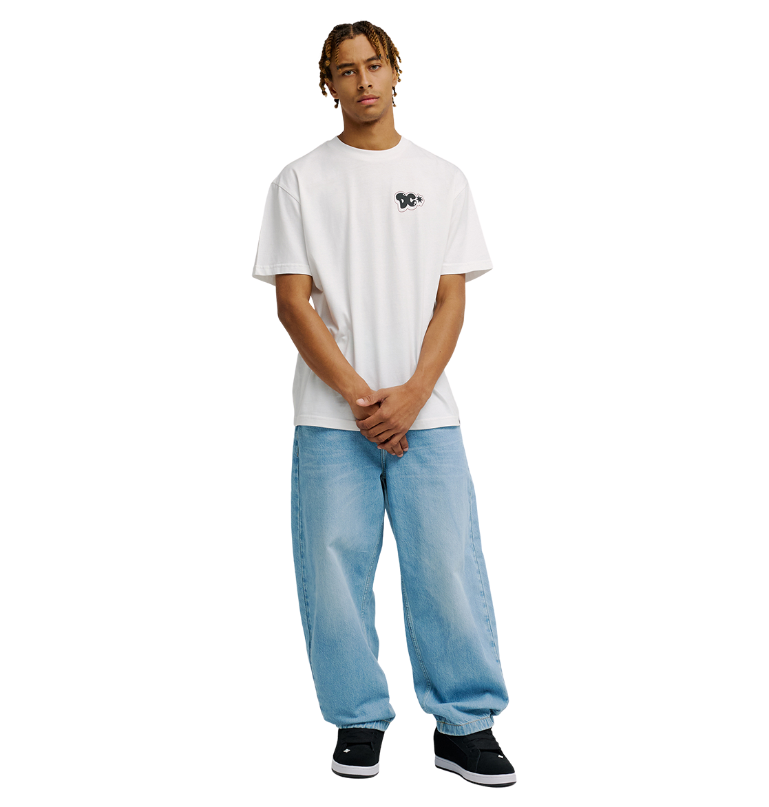 Men's DC Side Flame Tee - White | DC Shoes
