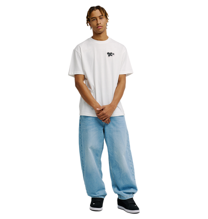 Men's DC Side Flame Tee - White | DC Shoes