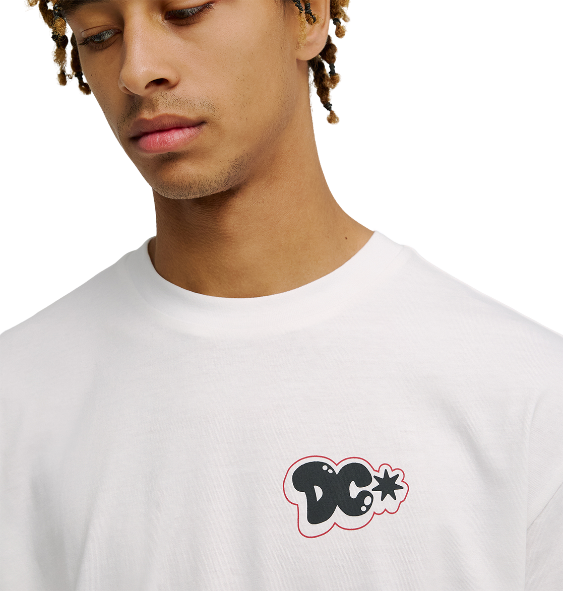 Men's DC Side Flame Tee - White | DC Shoes
