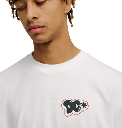 Men's DC Side Flame Tee - White | DC Shoes