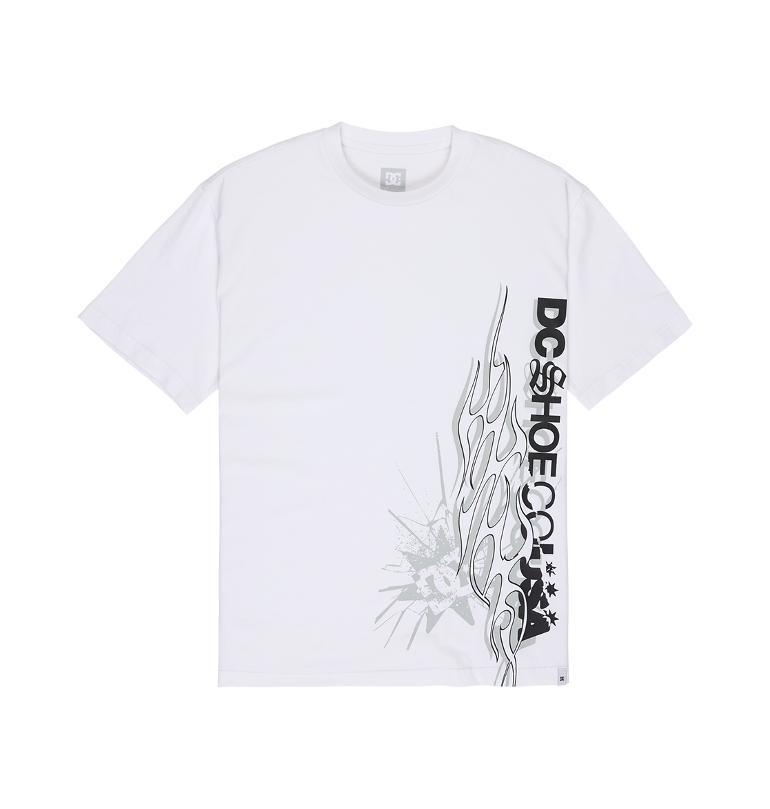 Men's DC Side Flame Tee - White | DC Shoes