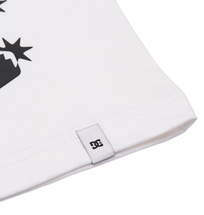 Men's DC Side Flame Tee - White | DC Shoes