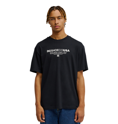 Men's DC Heritage Font Tee - Black | DC Shoes