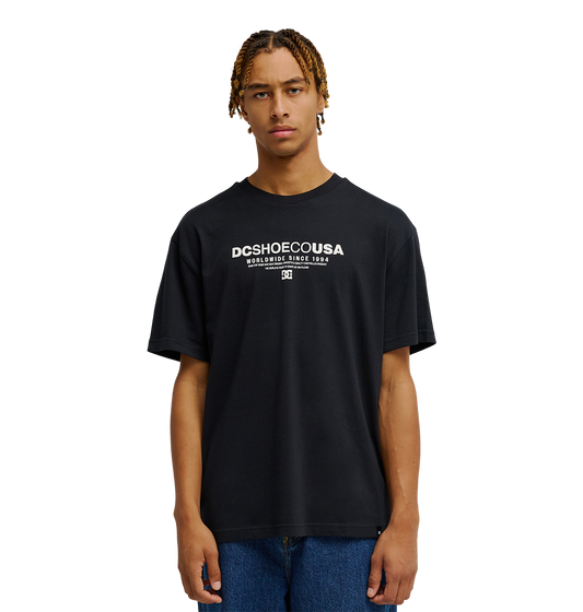 Men's DC Heritage Font Tee - Black | DC Shoes