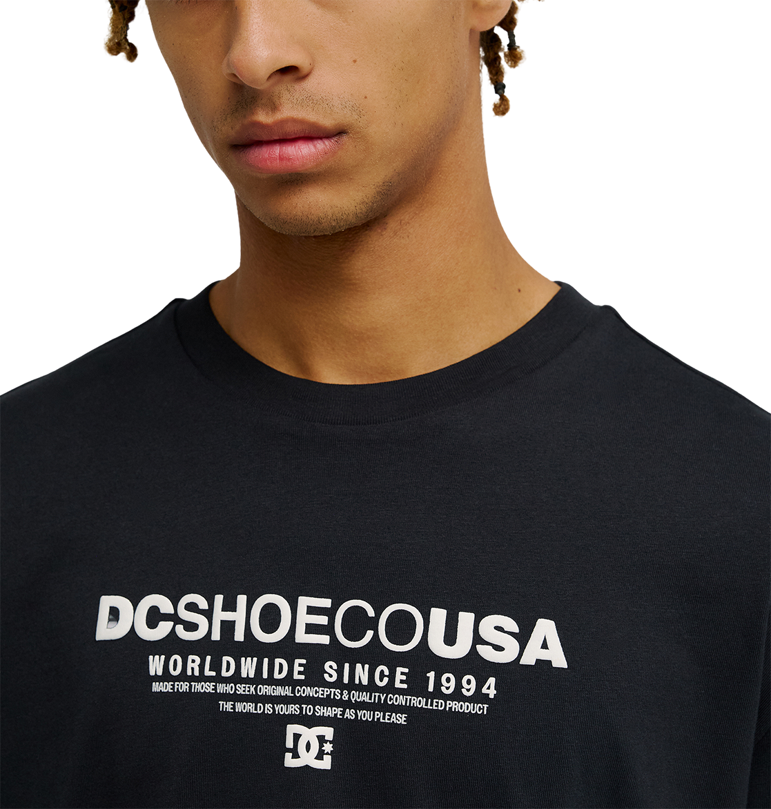 Men's DC Heritage Font Tee - Black | DC Shoes