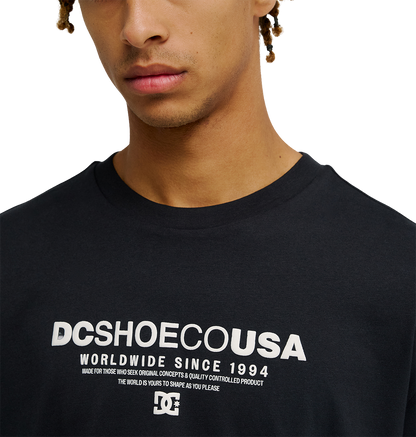 Men's DC Heritage Font Tee - Black | DC Shoes
