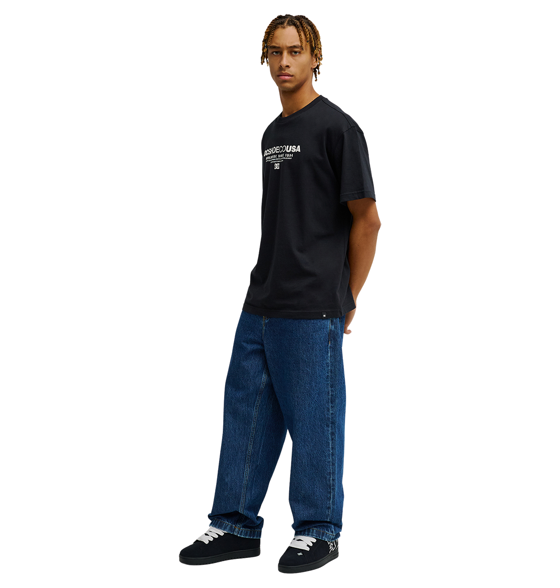 Men's DC Heritage Font Tee - Black | DC Shoes