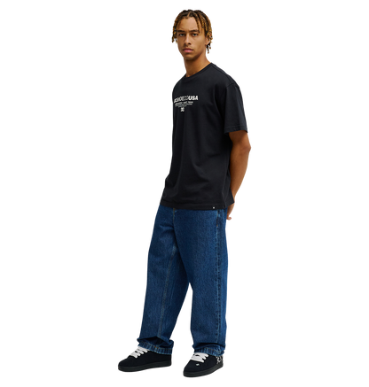 Men's DC Heritage Font Tee - Black | DC Shoes