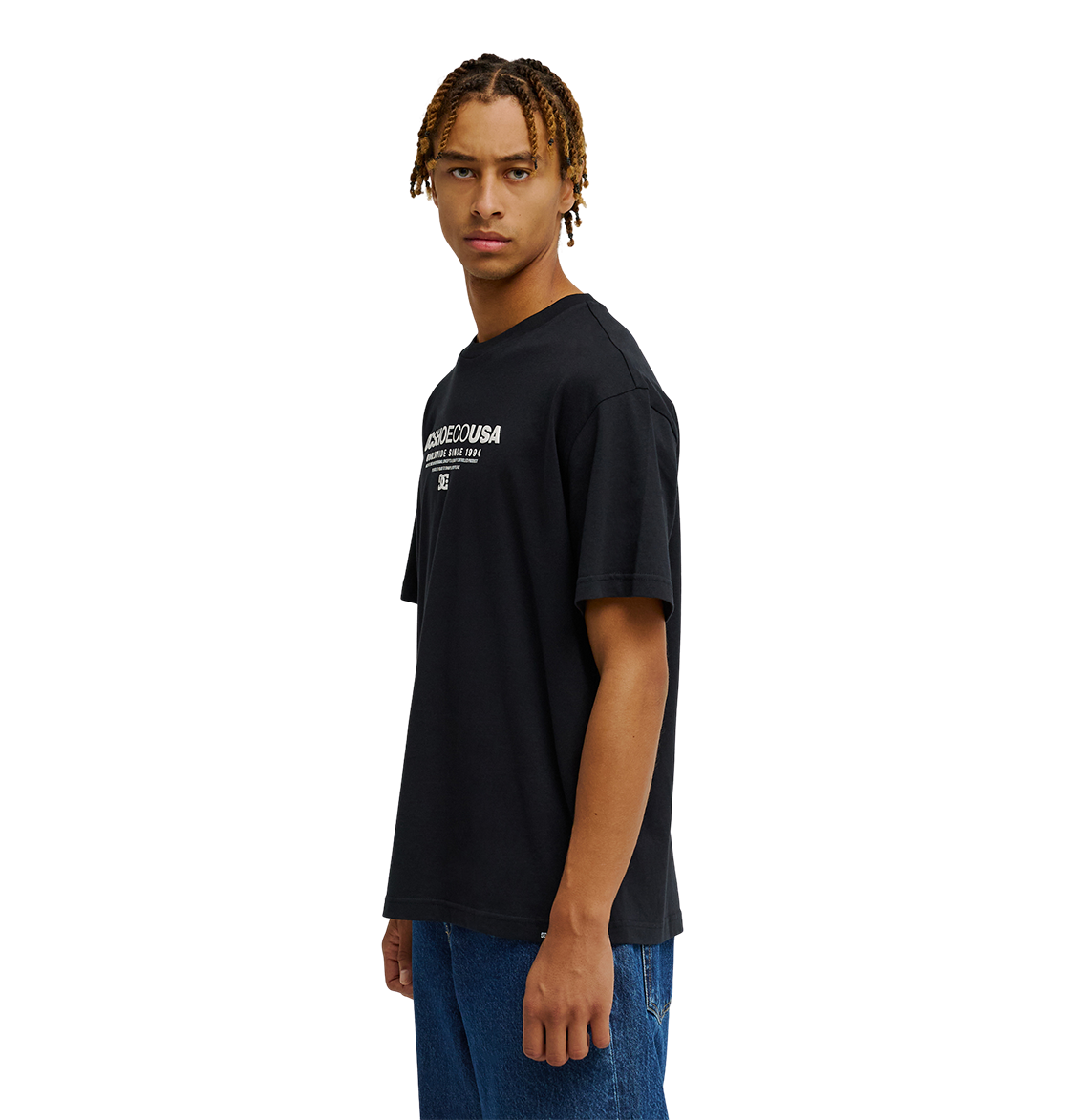 Men's DC Heritage Font Tee - Black | DC Shoes