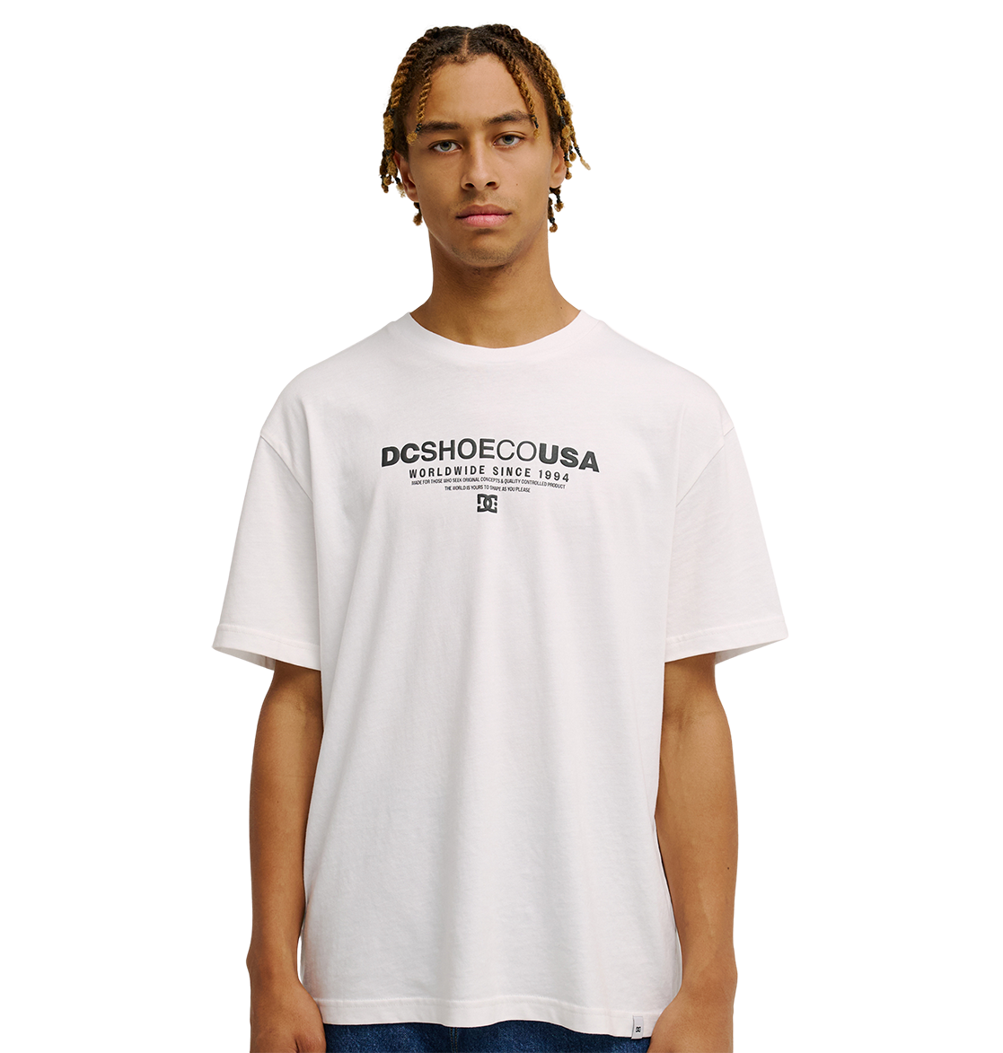 Men's DC Heritage Font Tee - White | DC Shoes