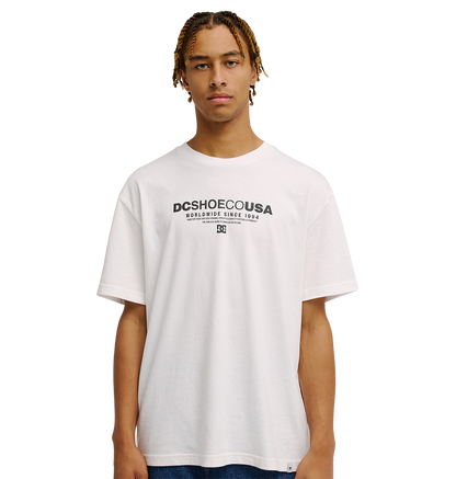 Men's DC Heritage Font Tee - White | DC Shoes