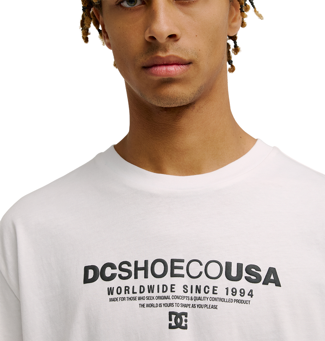 Men's DC Heritage Font Tee - White | DC Shoes