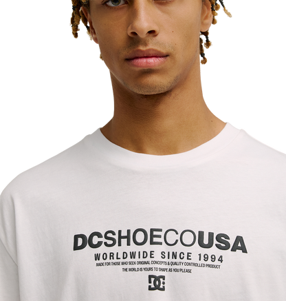 Men's DC Heritage Font Tee - White | DC Shoes