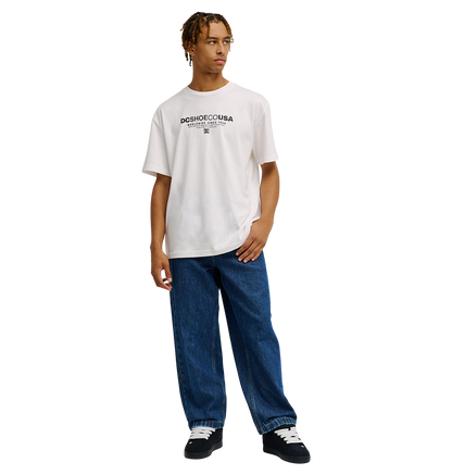 Men's DC Heritage Font Tee - White | DC Shoes