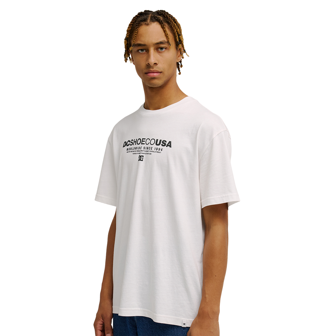 Men's DC Heritage Font Tee - White | DC Shoes