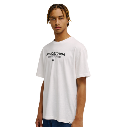 Men's DC Heritage Font Tee - White | DC Shoes