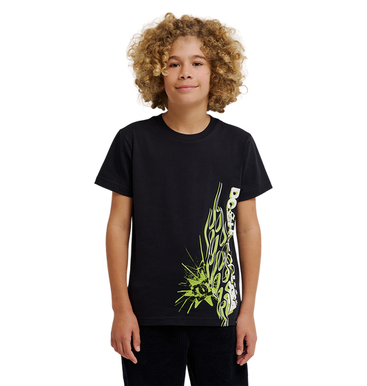Kids' Side Flame Tee - Black | DC Shoes