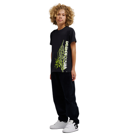 Kids' Side Flame Tee - Black | DC Shoes