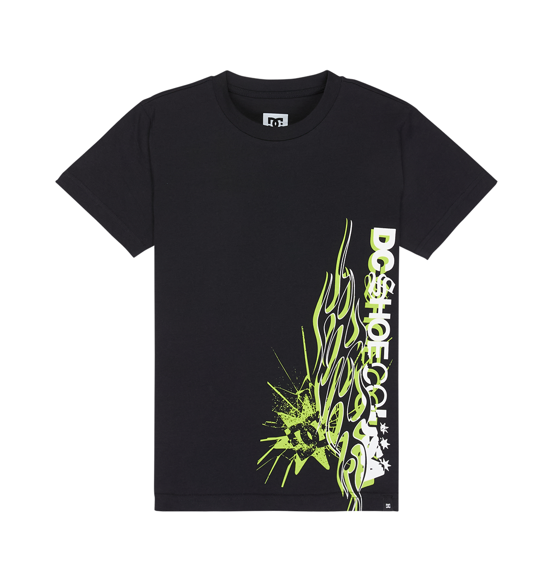 Kids' Side Flame Tee - Black | DC Shoes